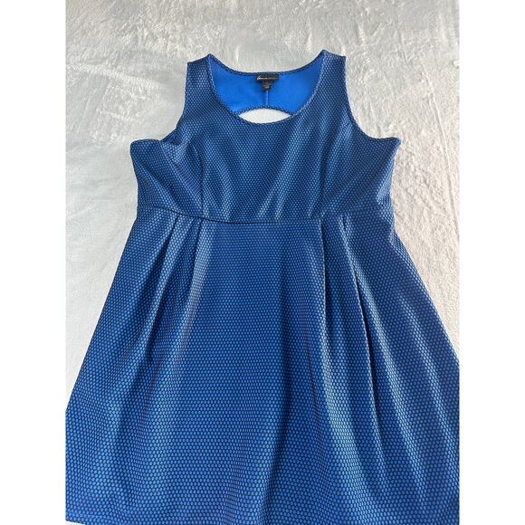 Lane Bryant Cobalt Blue & Black Fit and Flare Skater Dress – Size 26 Plus - Picture 8 of 8